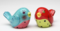 Ceramic Dotted Red And Blue Love Birds Salt & Pepper Shakers, Home Décor, Gift for Her, Gift for Mom, Kitchen Décor, Birdwatcher Gift
